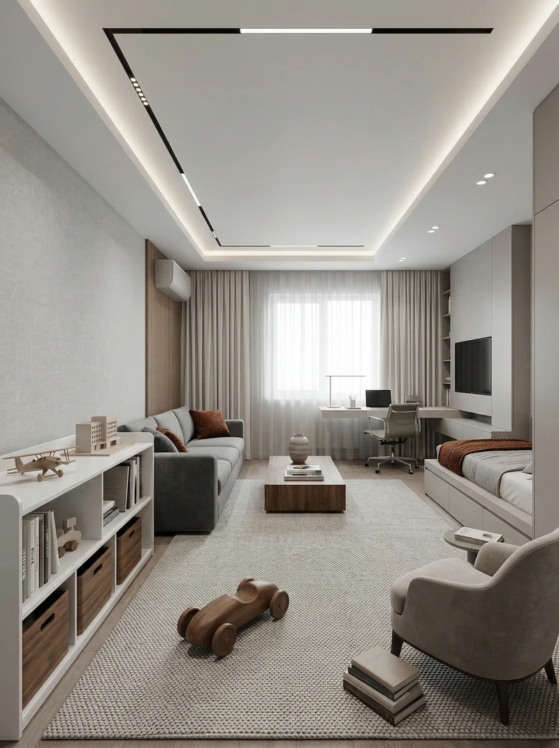 Дизайн детской в стиле Минимализм — фото интерьера от нейросети RoomGPT