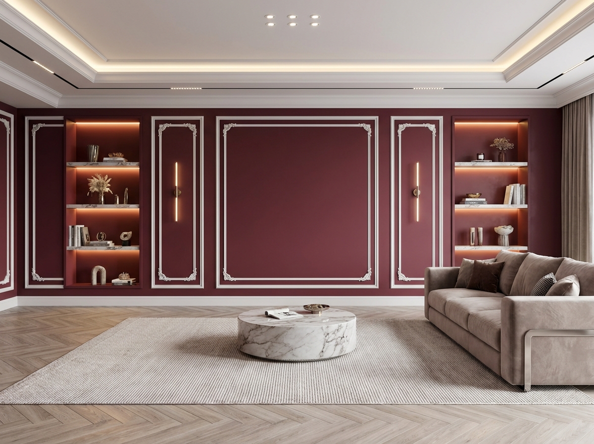 Дизайн гостиной в стиле Классика — фото интерьера от нейросети RoomGPT