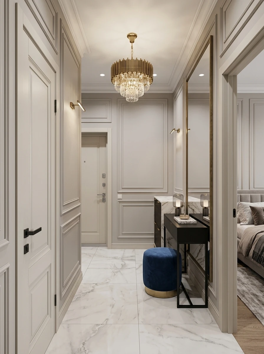 Дизайн прихожей в стиле Классика — фото интерьера от нейросети RoomGPT