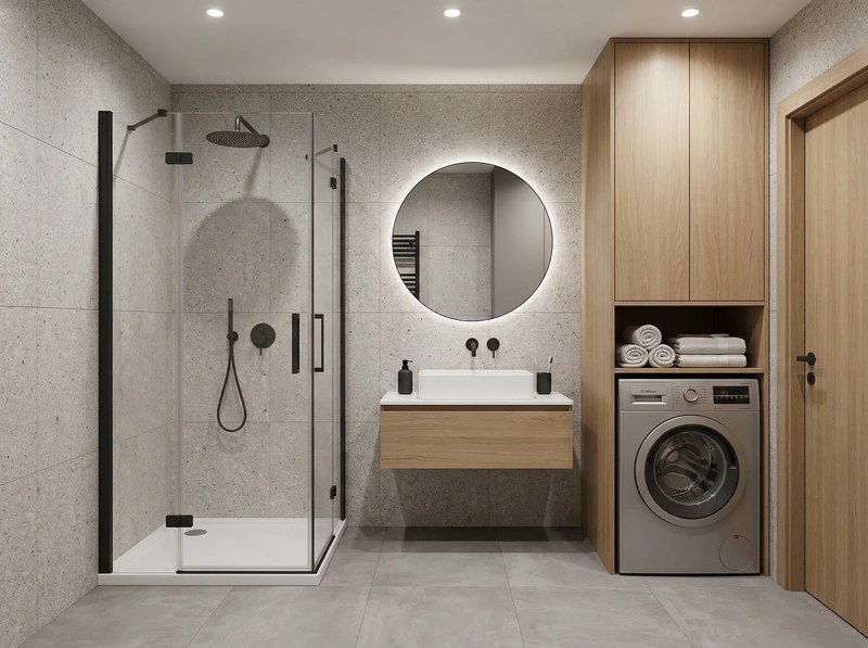 Дизайн интерьера в стиле Минимализм — Ванная от нейросети RoomGPT