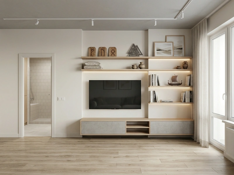 Дизайн гостиной в стиле Лофт — фото интерьера от нейросети RoomGPT