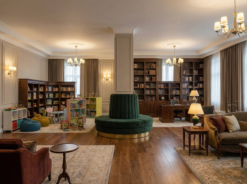 Дизайн интерьера в стиле Классика — Гостиная от нейросети RoomGPT