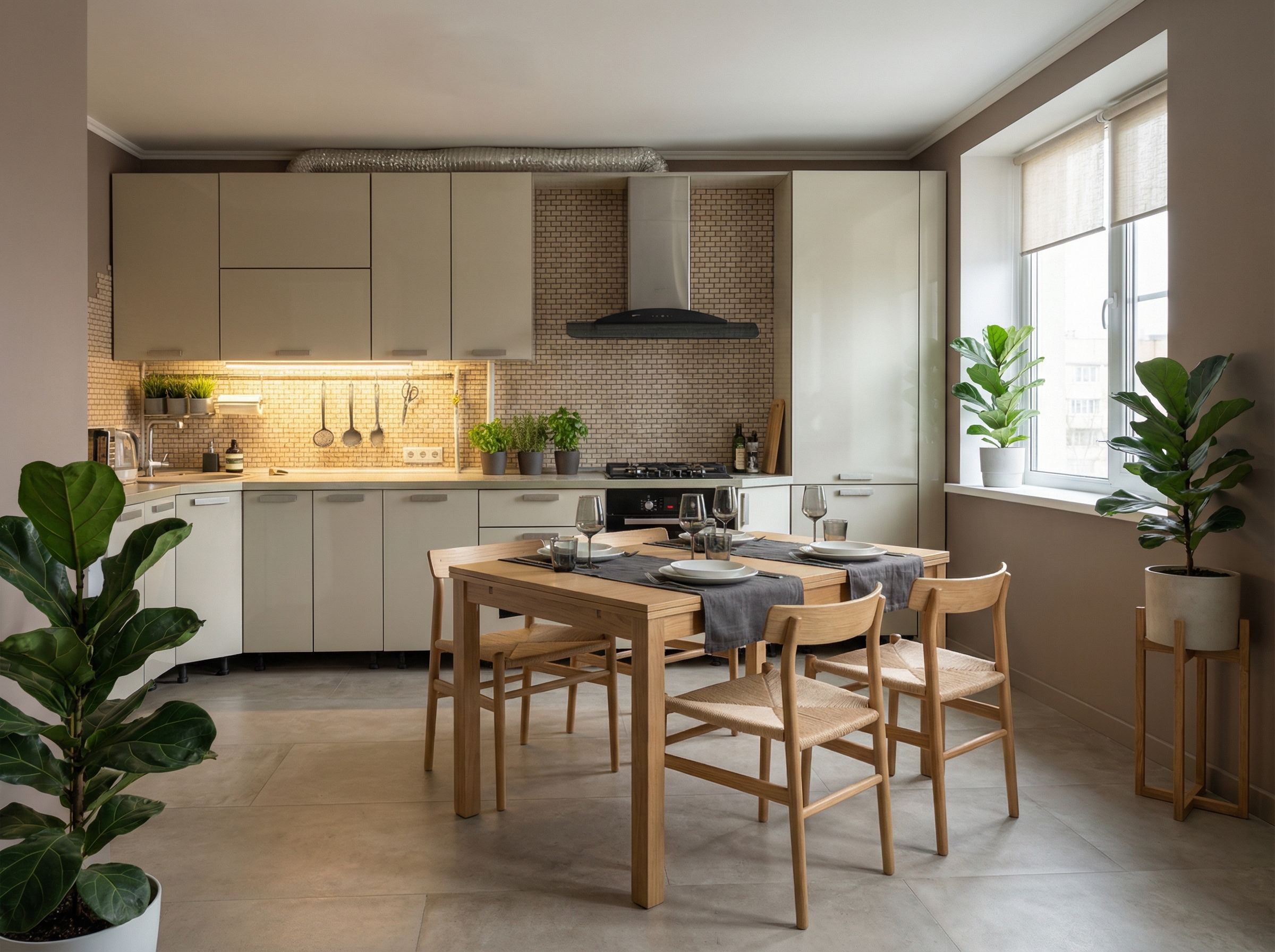 Дизайн кухни в стиле Минимализм — фото интерьера от нейросети RoomGPT