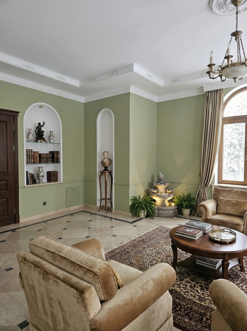 Дизайн интерьера в стиле Классика — Гостиная от нейросети RoomGPT