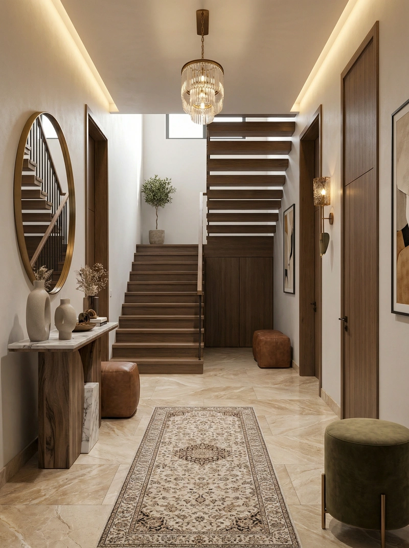 Дизайн интерьера в стиле Эклектика — Прихожая от нейросети RoomGPT