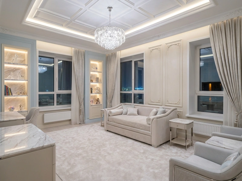 Дизайн детской в стиле Классика — фото интерьера от нейросети RoomGPT