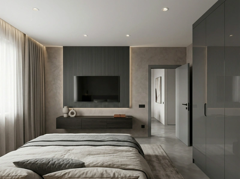 Дизайн спальни в стиле Минимализм — фото интерьера от нейросети RoomGPT