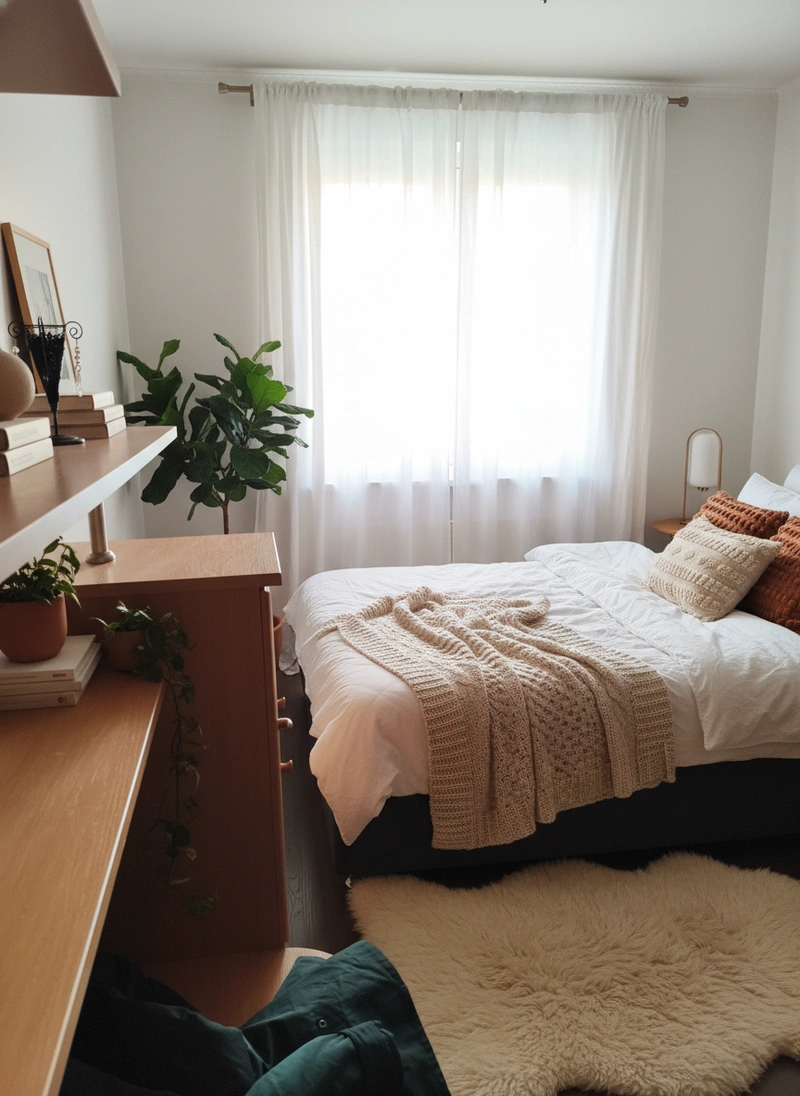 Дизайн интерьера в стиле Хюгге — Спальня от нейросети RoomGPT