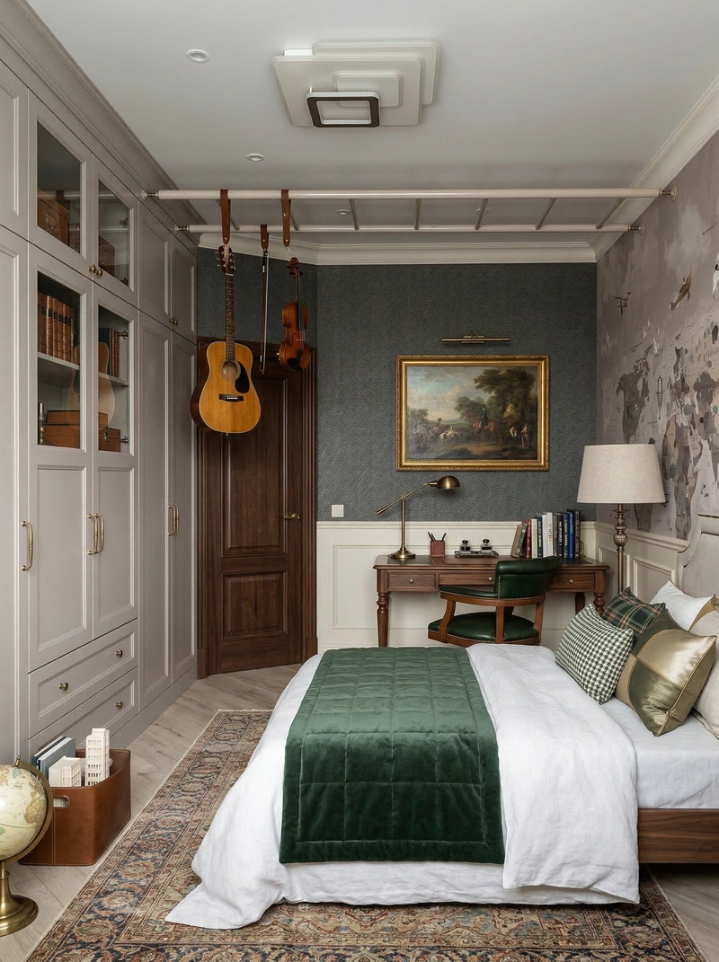 Дизайн детской в стиле Классика — фото интерьера от нейросети RoomGPT