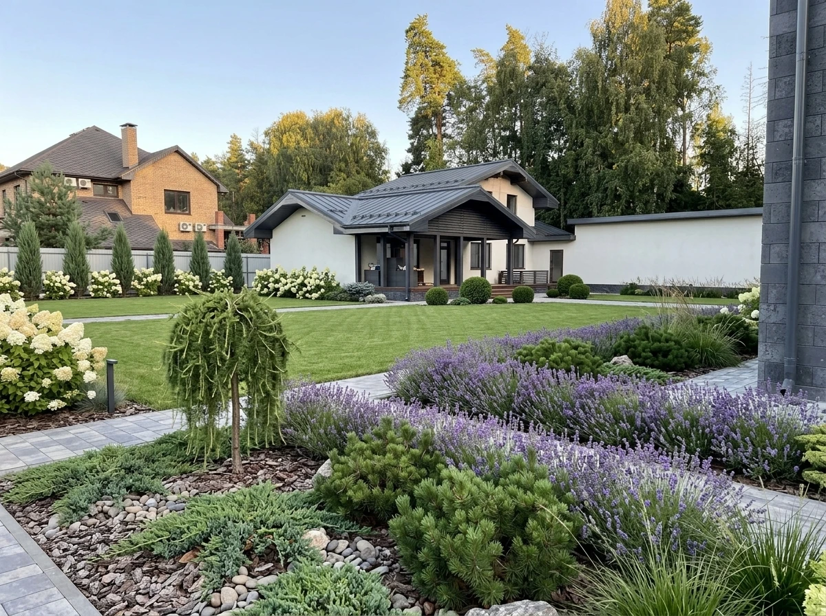Дизайн участка в стиле Эко/Натуральный — фото участка от нейросети RoomGPT