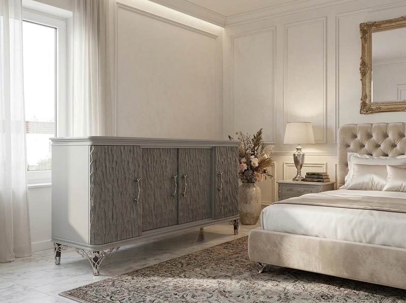 Дизайн спальни в стиле Классика — фото интерьера от нейросети RoomGPT
