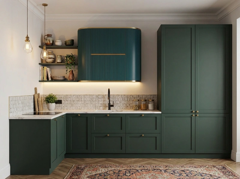 Дизайн интерьера в стиле Эклектика — Кухня от нейросети RoomGPT