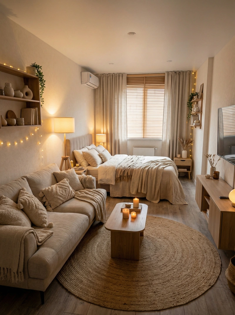 Дизайн интерьера в стиле Хюгге — Гостиная от нейросети RoomGPT