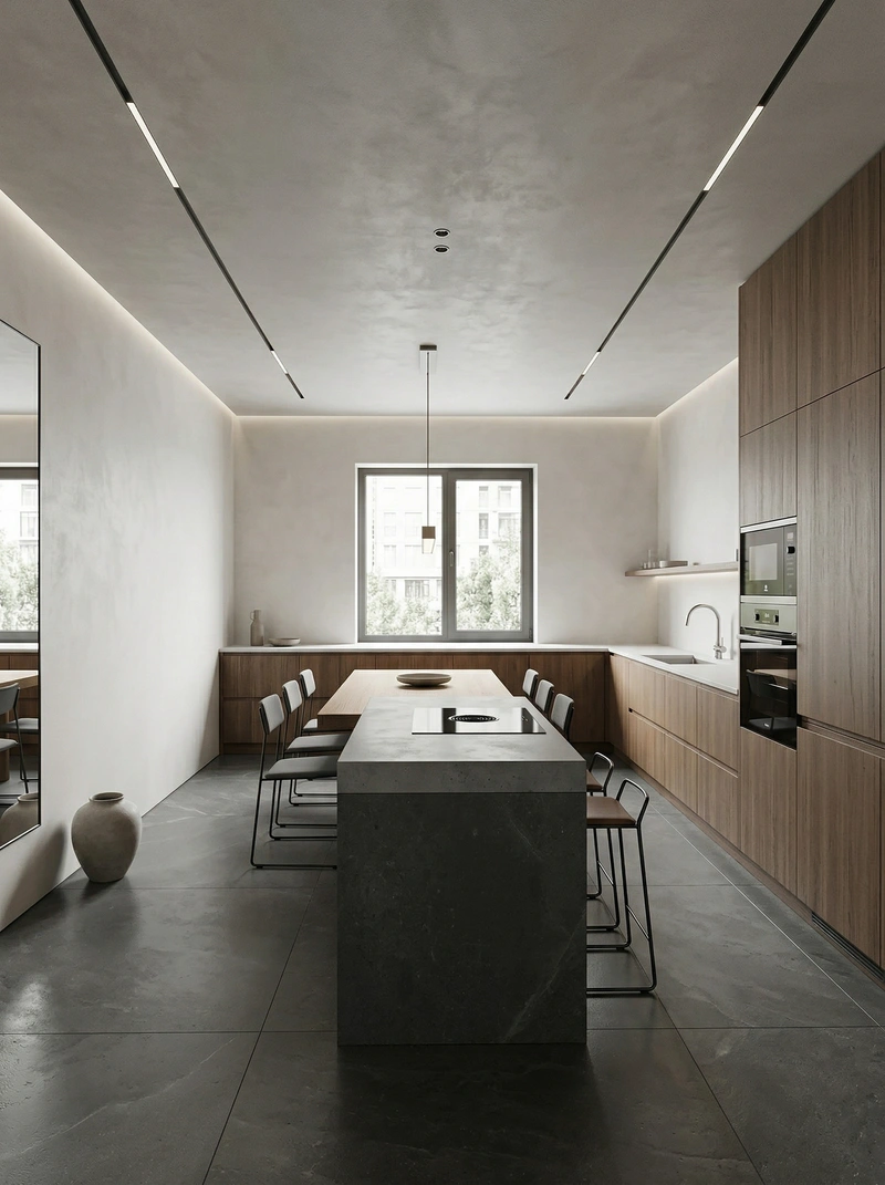 Дизайн кухни в стиле Минимализм — фото интерьера от нейросети RoomGPT