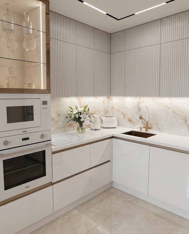 Дизайн интерьера в стиле Минимализм — Кухня от нейросети RoomGPT