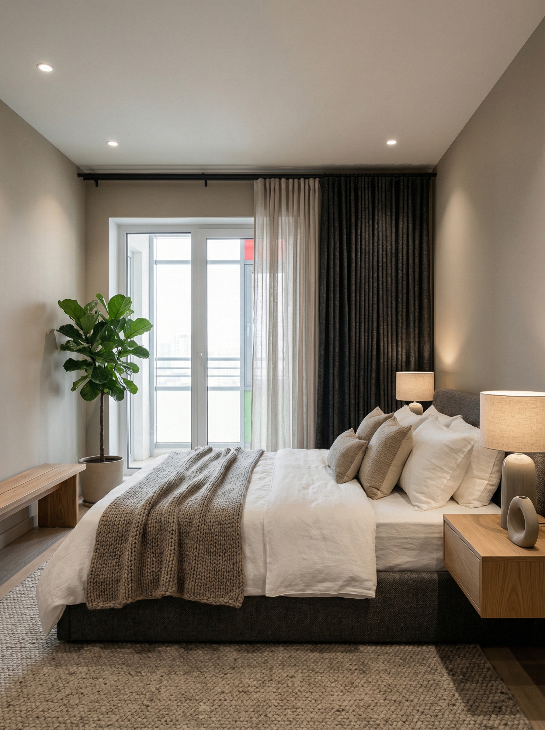 Дизайн спальни в стиле Минимализм — фото интерьера от нейросети RoomGPT