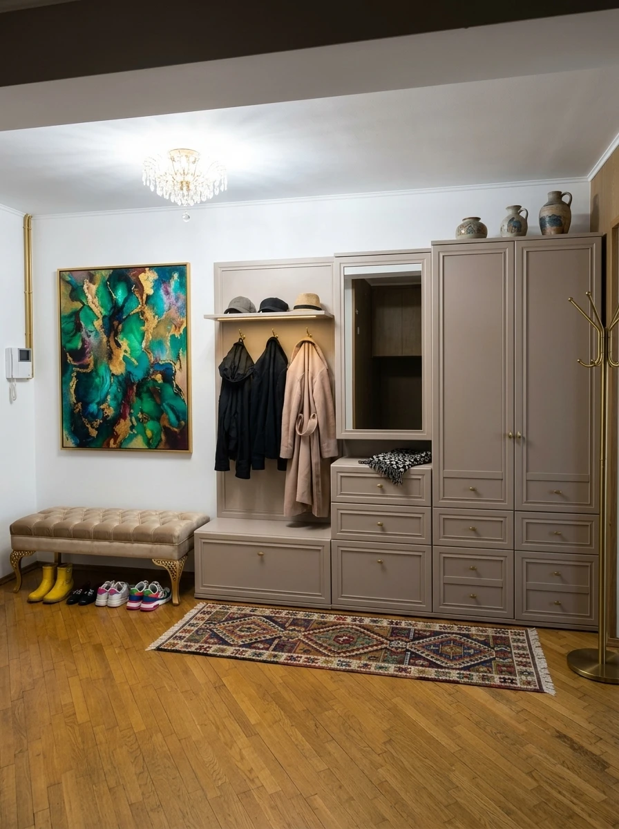 Дизайн прихожей в стиле Эклектика — фото интерьера от нейросети RoomGPT