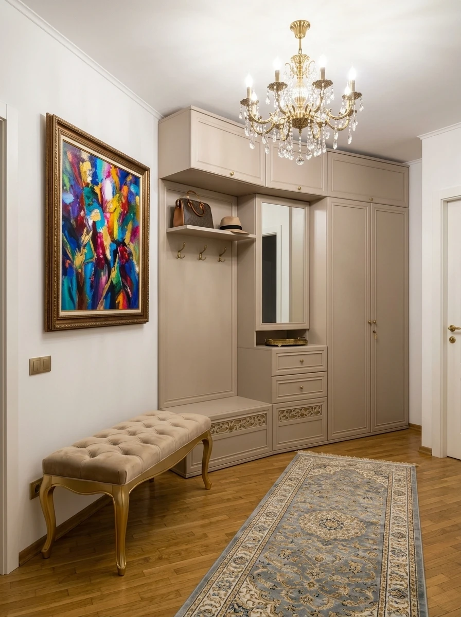Дизайн прихожей в стиле Неоклассика — фото интерьера от нейросети RoomGPT
