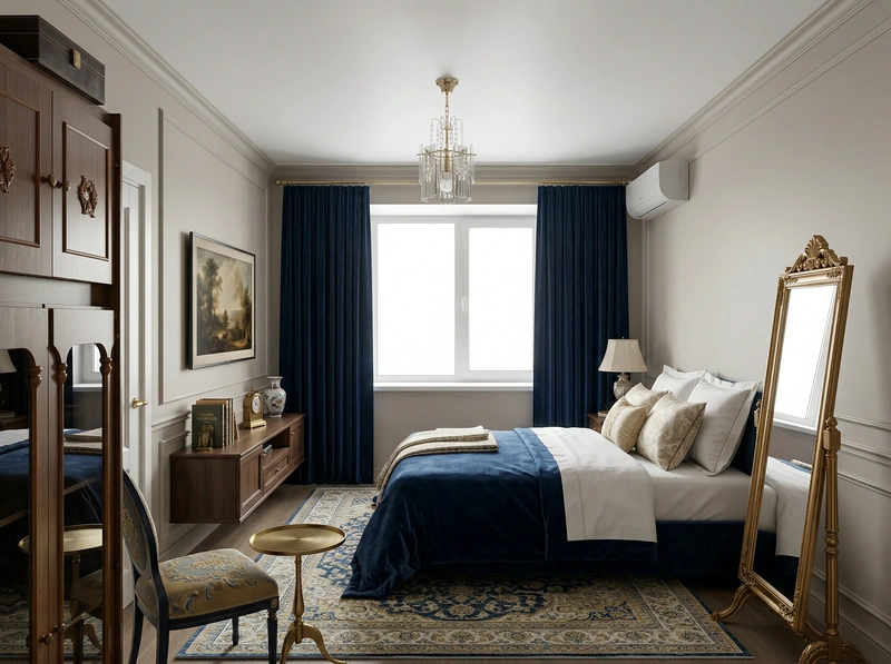 Дизайн интерьера в стиле Классика — Гостиная от нейросети RoomGPT