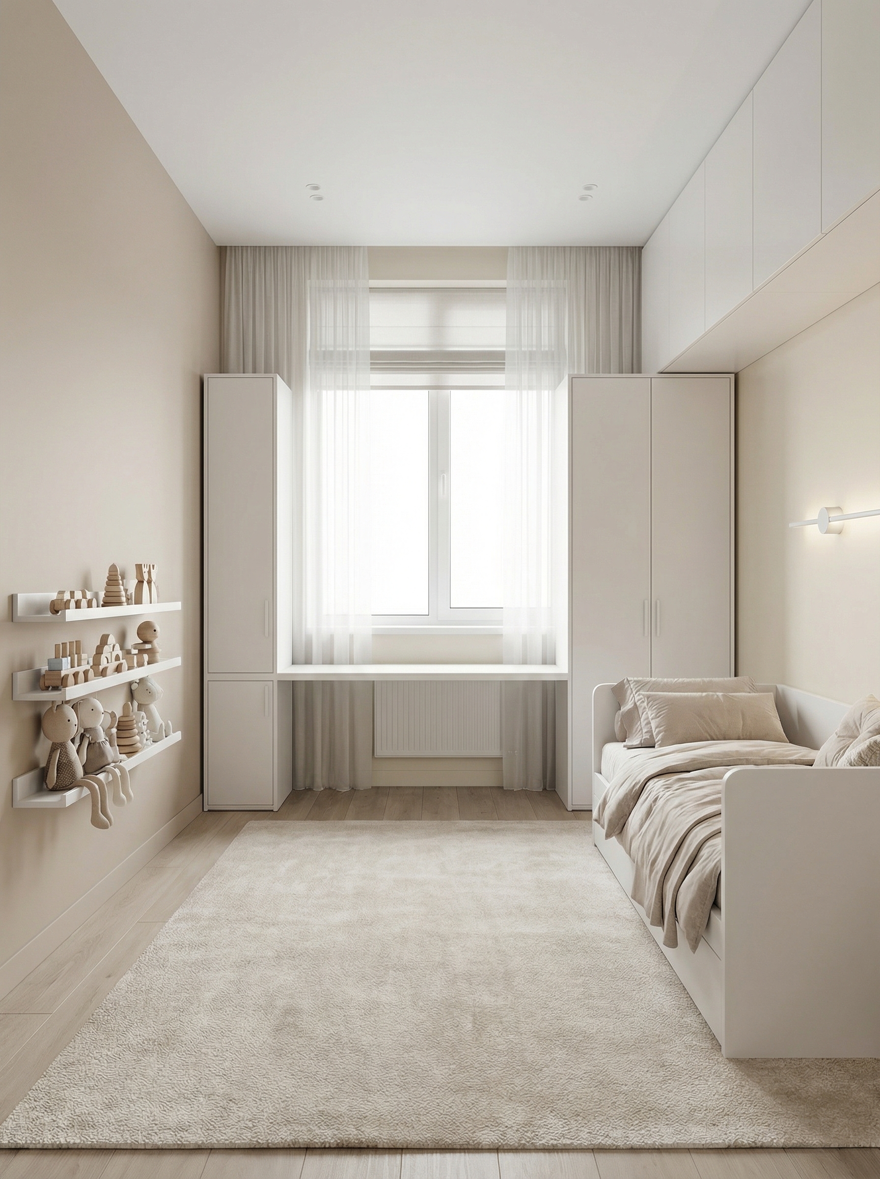 Дизайн детской в стиле Минимализм — фото интерьера от нейросети RoomGPT