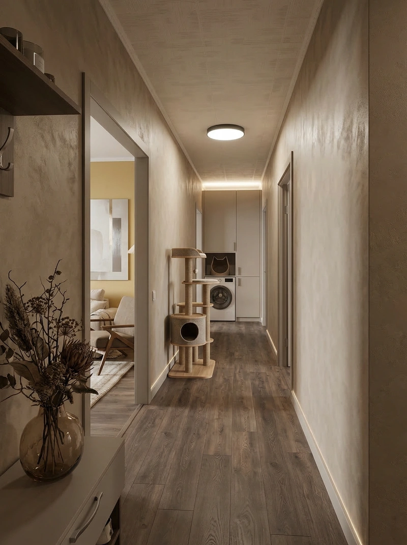 Дизайн интерьера в стиле Минимализм — Гостиная от нейросети RoomGPT