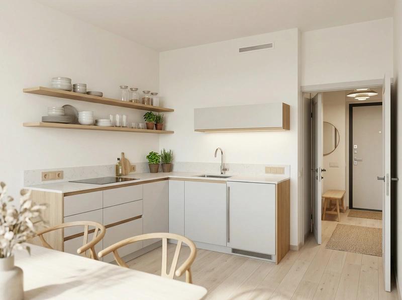 Дизайн гостиной в стиле Сканди — фото интерьера от нейросети RoomGPT