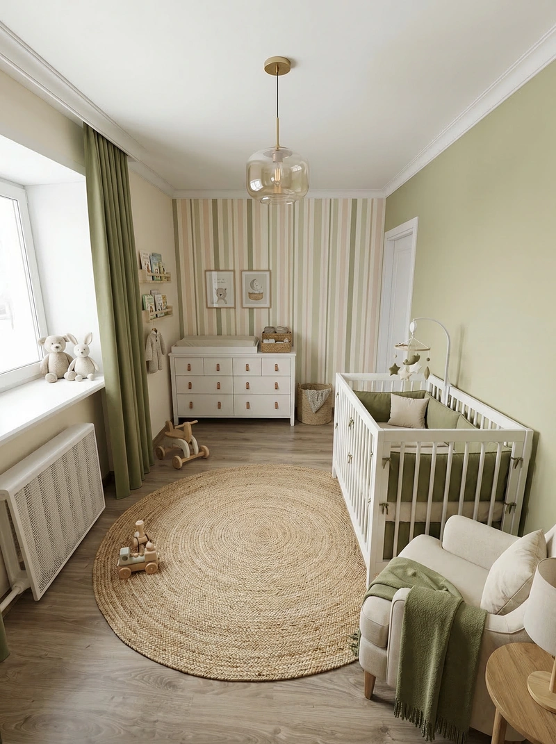 Дизайн детской в стиле Классика — фото интерьера от нейросети RoomGPT