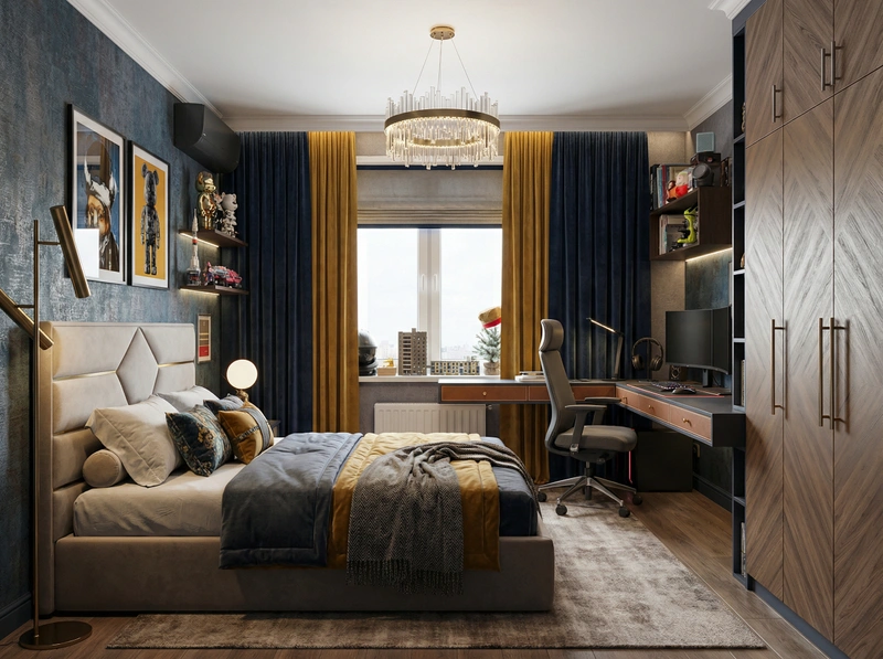 Дизайн интерьера в стиле Эклектика — Детская от нейросети RoomGPT