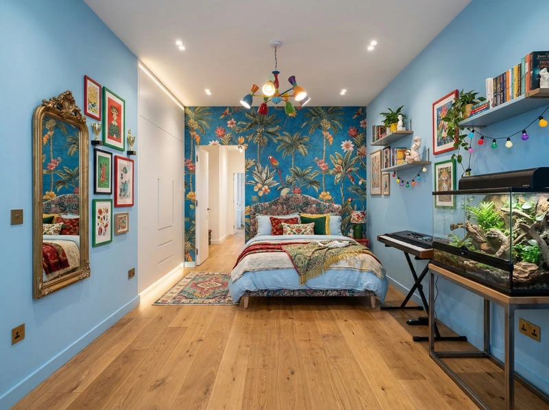 Дизайн детской в стиле Эклектика — фото интерьера от нейросети RoomGPT