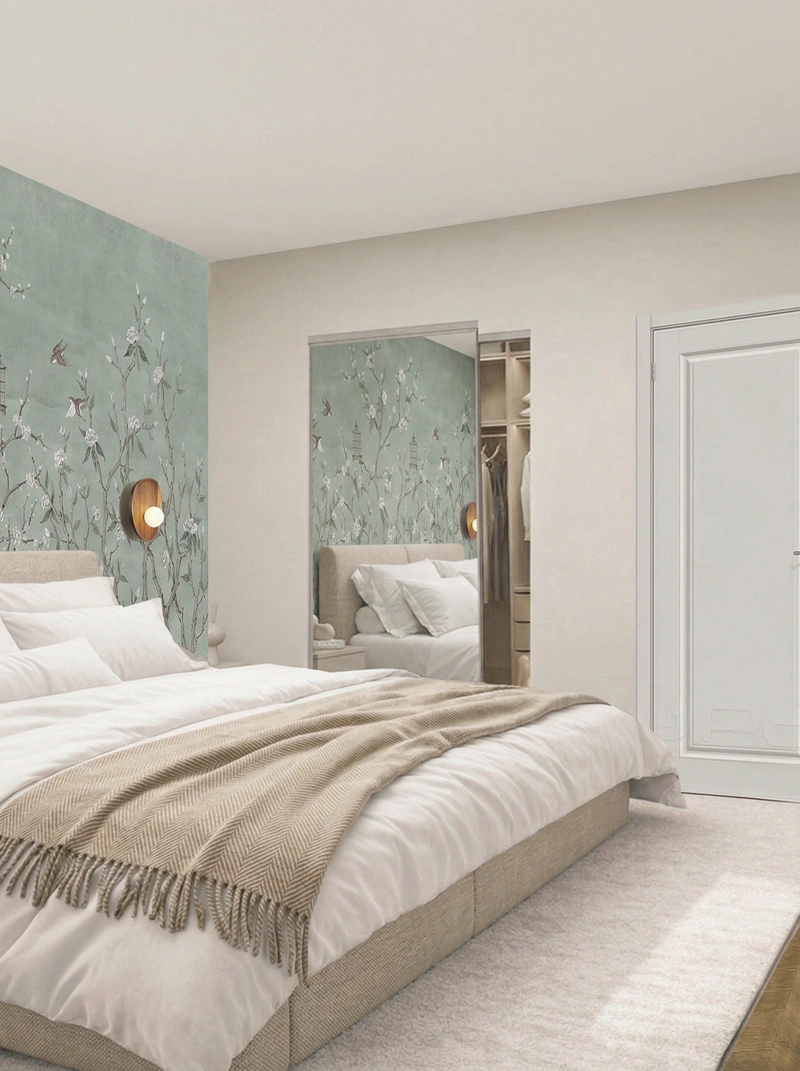 Дизайн интерьера в стиле Сканди — Спальня от нейросети RoomGPT