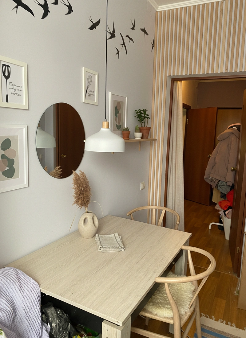 Дизайн интерьера в стиле Хюгге — Кухня от нейросети RoomGPT