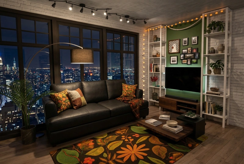 Дизайн гостиной в стиле Лофт — фото интерьера от нейросети RoomGPT