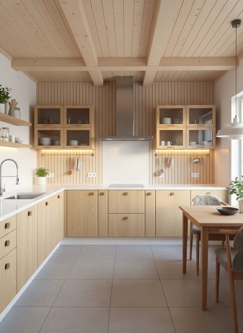 Дизайн интерьера в стиле Хюгге — Кухня от нейросети RoomGPT