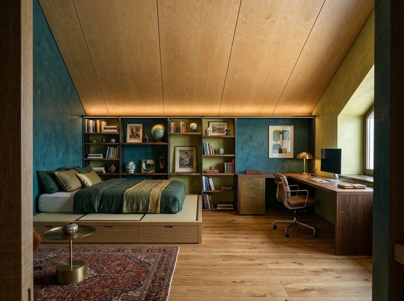 Дизайн гостиной в стиле Эклектика — фото интерьера от нейросети RoomGPT