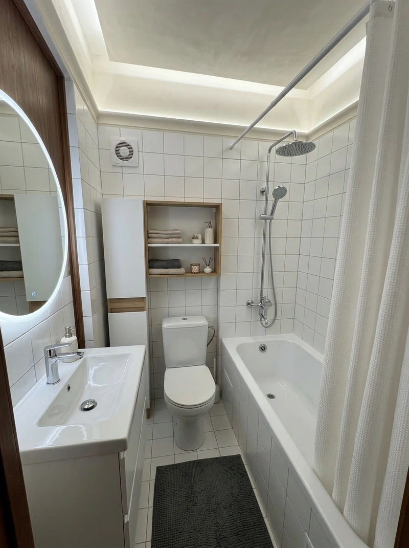 Дизайн ванной в стиле Без стиля — фото интерьера от нейросети RoomGPT