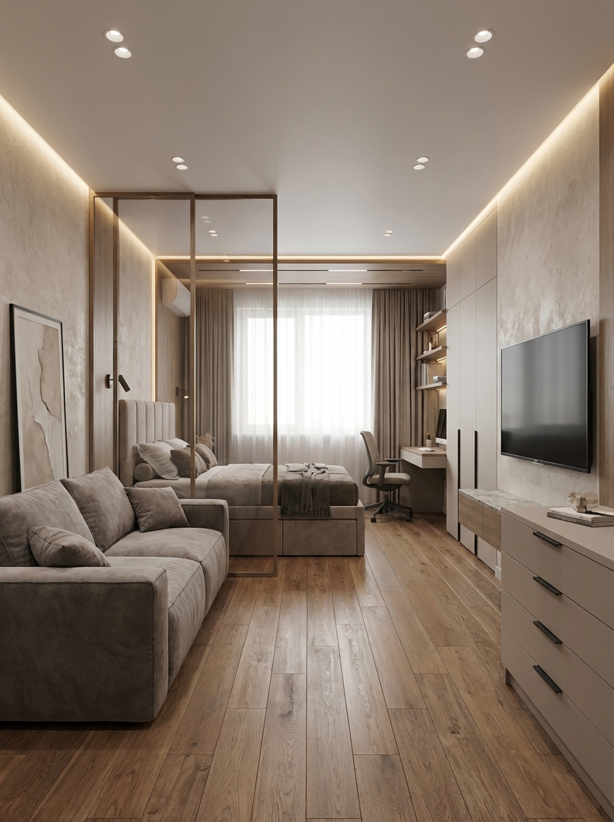 Дизайн спальни в стиле Минимализм — фото интерьера от нейросети RoomGPT