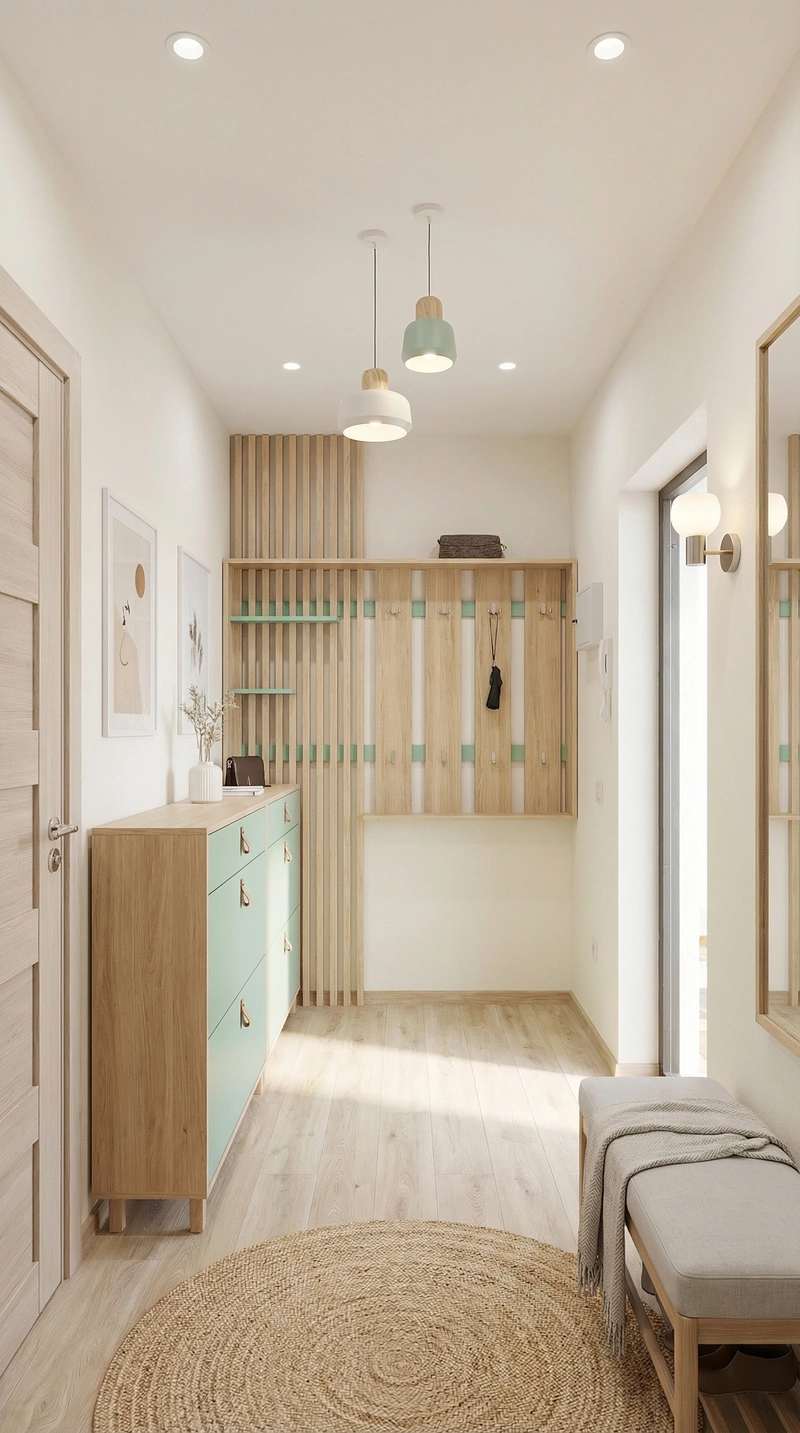 Дизайн интерьера в стиле Сканди — Прихожая от нейросети RoomGPT