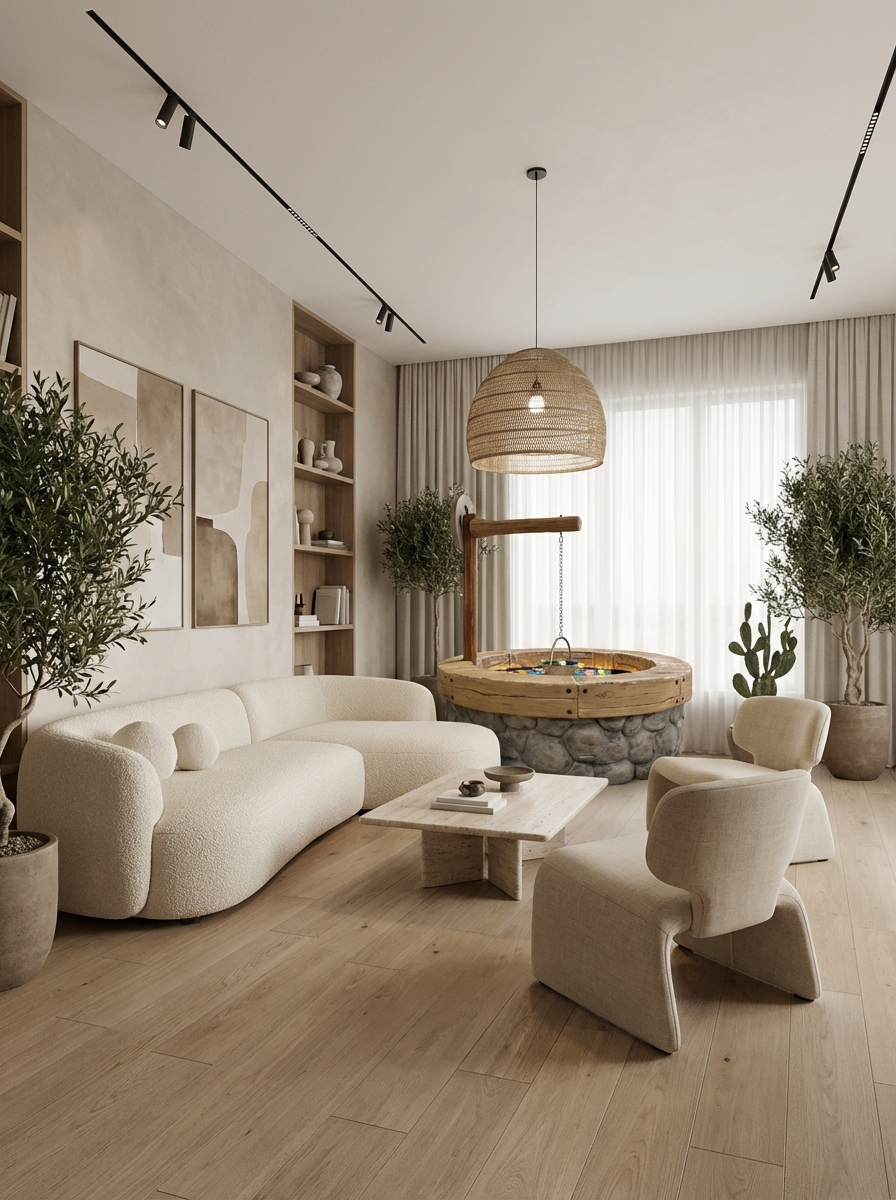 Дизайн гостиной в стиле Минимализм — фото интерьера от нейросети RoomGPT