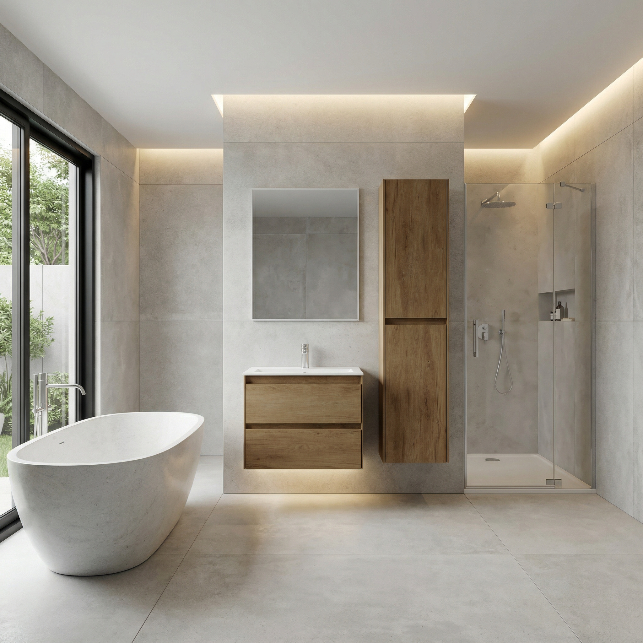 Дизайн ванной в стиле Минимализм — фото интерьера от нейросети RoomGPT