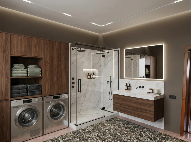 Дизайн интерьера в стиле Минимализм — Ванная от нейросети RoomGPT