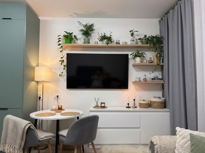 Дизайн гостиной в стиле Хюгге — фото интерьера от нейросети RoomGPT