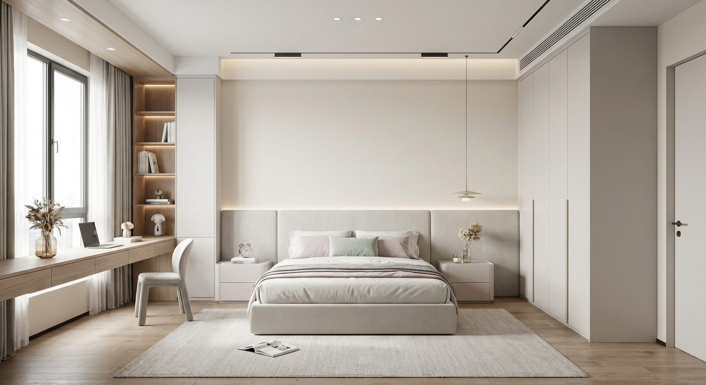 Дизайн детской в стиле Минимализм — фото интерьера от нейросети RoomGPT