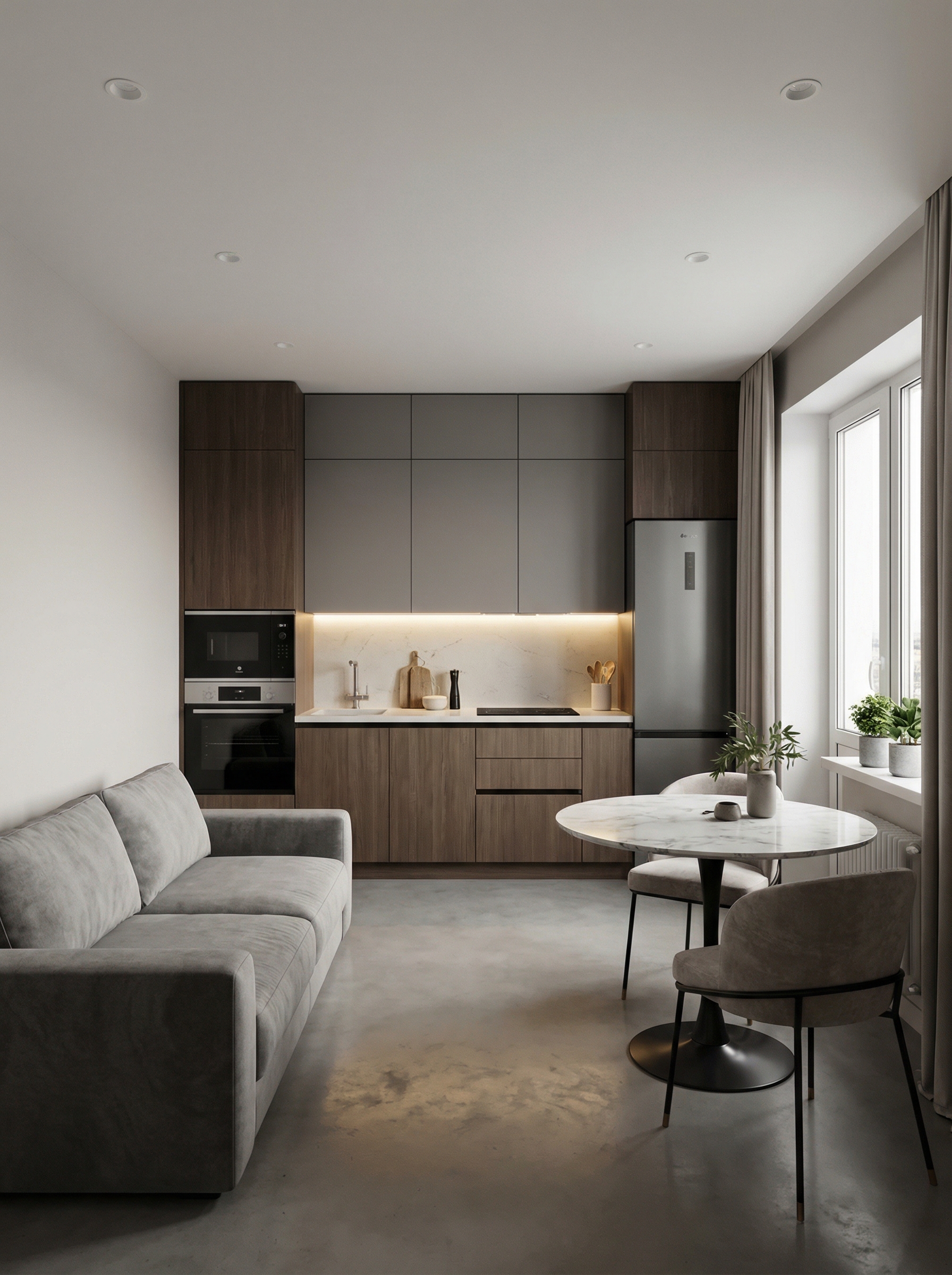 Дизайн кухни в стиле Минимализм — фото интерьера от нейросети RoomGPT