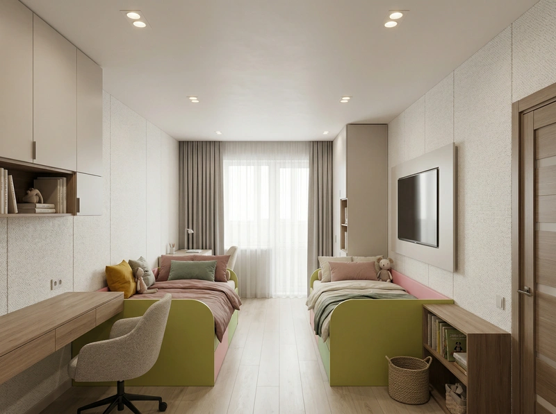 Дизайн детской в стиле Минимализм — фото интерьера от нейросети RoomGPT