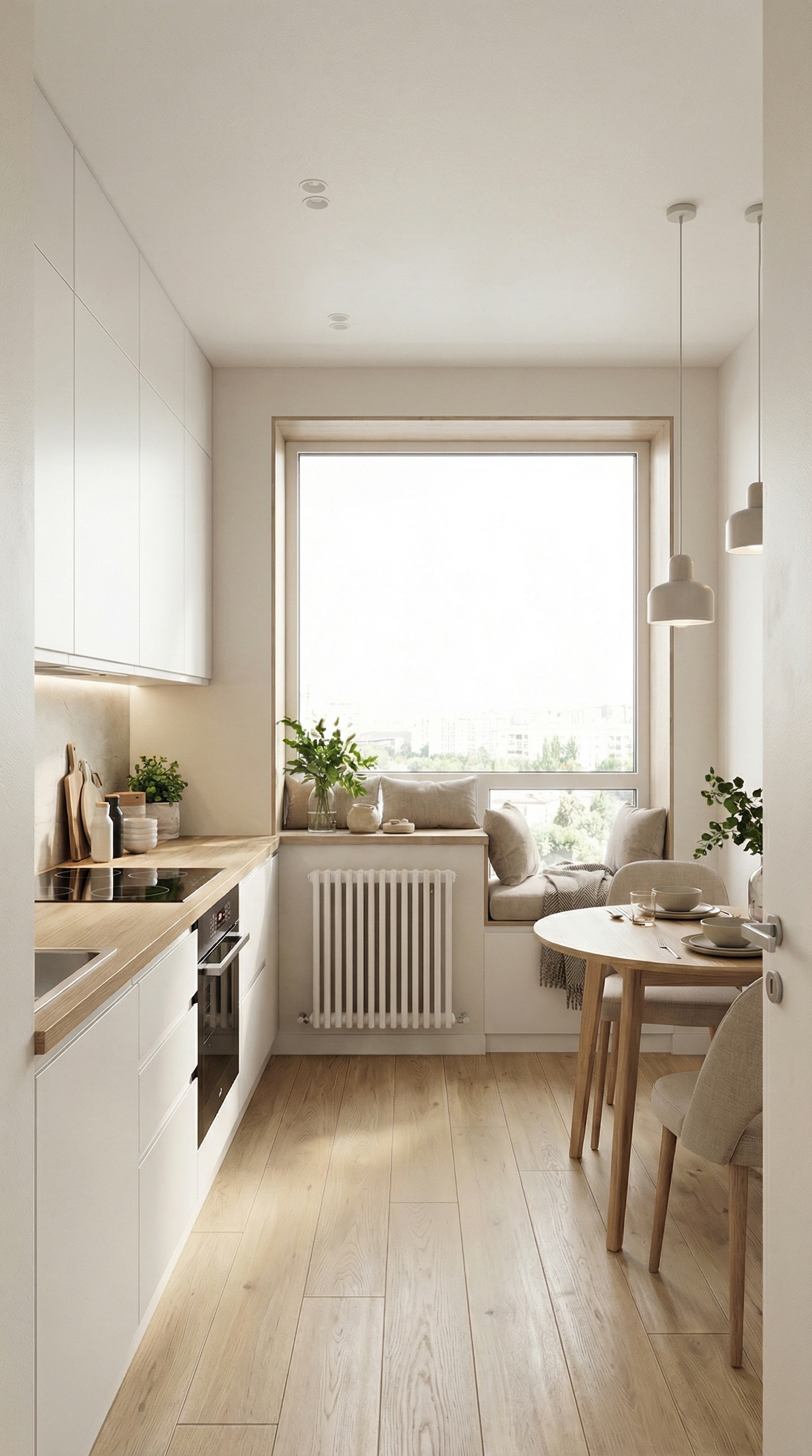 Дизайн кухни в стиле Сканди — фото интерьера от нейросети RoomGPT