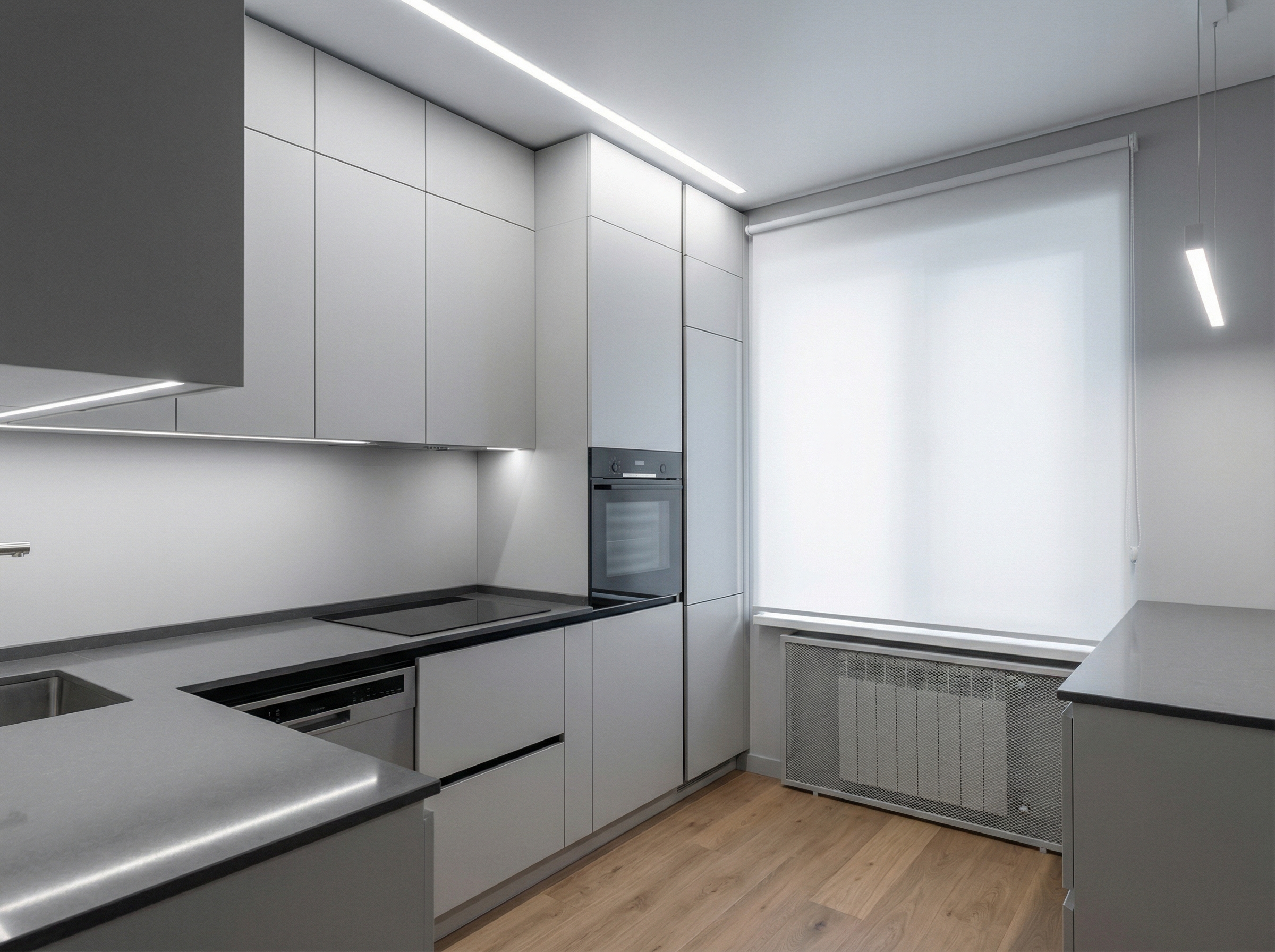 Дизайн кухни в стиле Минимализм — фото интерьера от нейросети RoomGPT