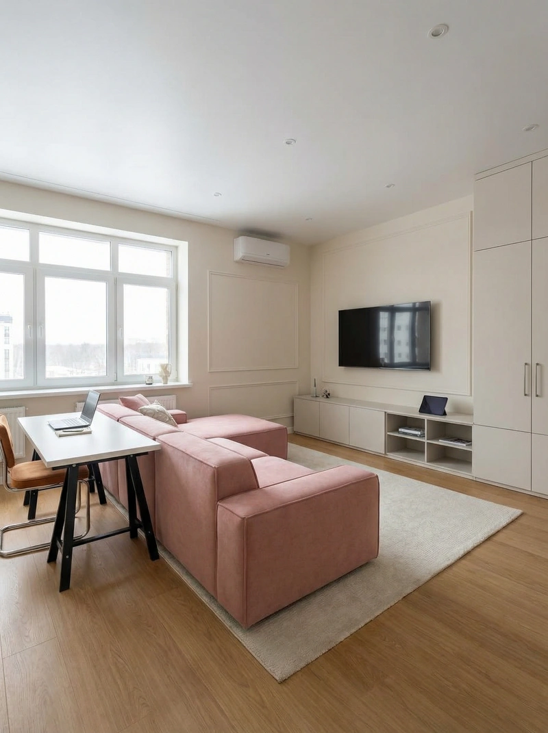 Дизайн интерьера в стиле Эклектика — Гостиная от нейросети RoomGPT