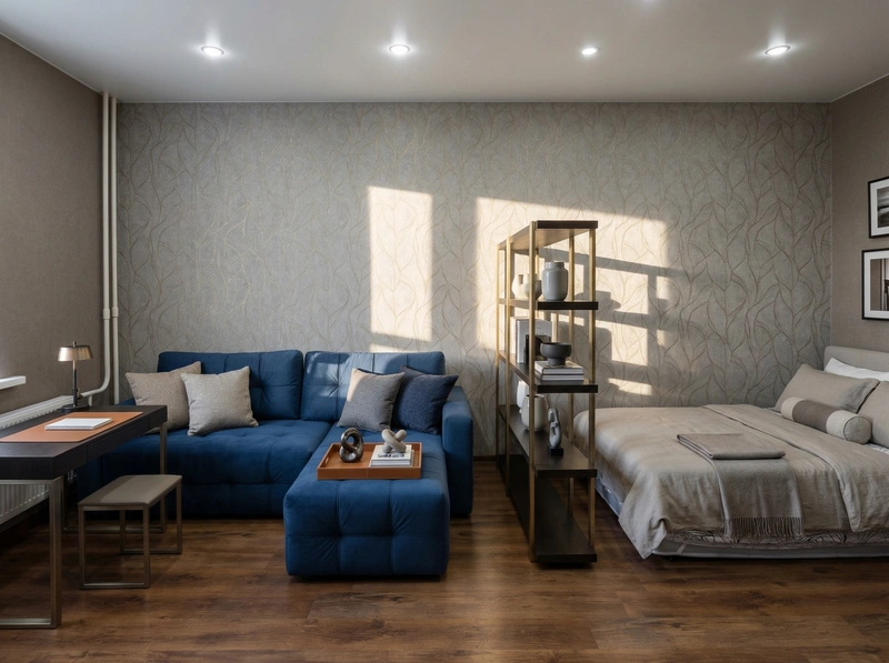 Дизайн гостиной в стиле Контемпорари — фото интерьера от нейросети RoomGPT