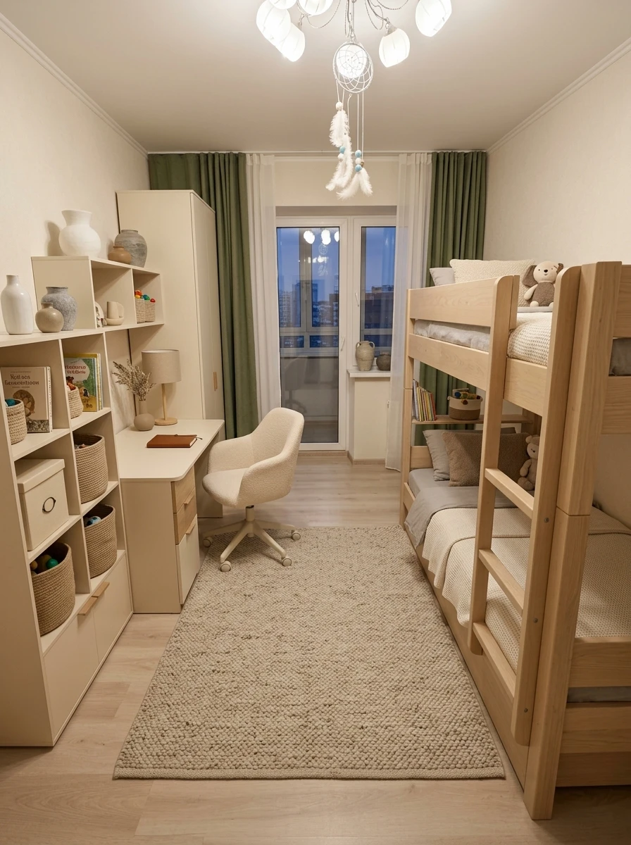 Дизайн детской в стиле Хюгге — фото интерьера от нейросети RoomGPT