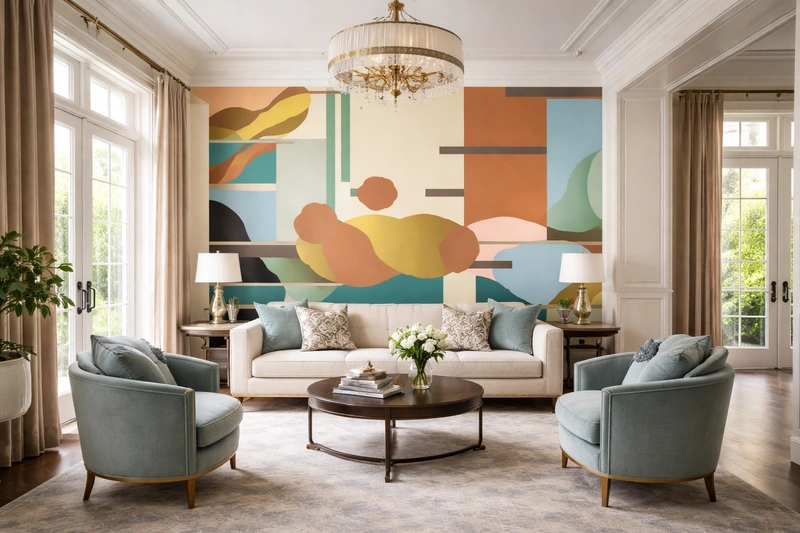 Дизайн интерьера в стиле Классика — Гостиная от нейросети RoomGPT